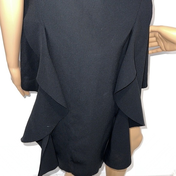 COS Black Laser Cut high low Ruffle Tunic top size 2 - Picture 6 of 12